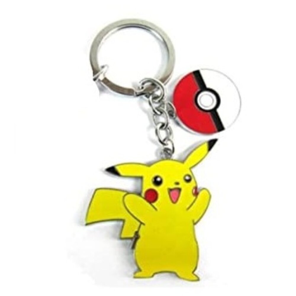 Pikachu Poké Ball Metal Keychain Charm